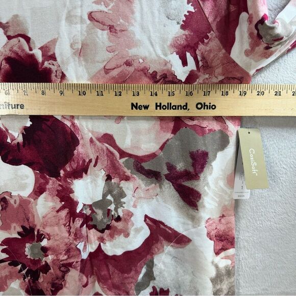 Chico’s Cozisoft Floral Pullover Tunic Top Mock Neck Women’s M (1) New With Tags - Picture 6 of 9